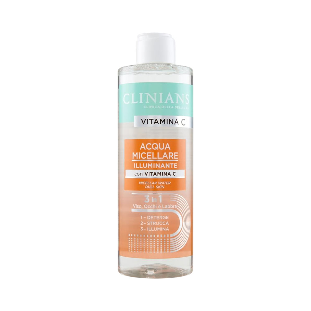 Água Micelar Clinians Vitamin C Illuminante 3 em 1 400ML