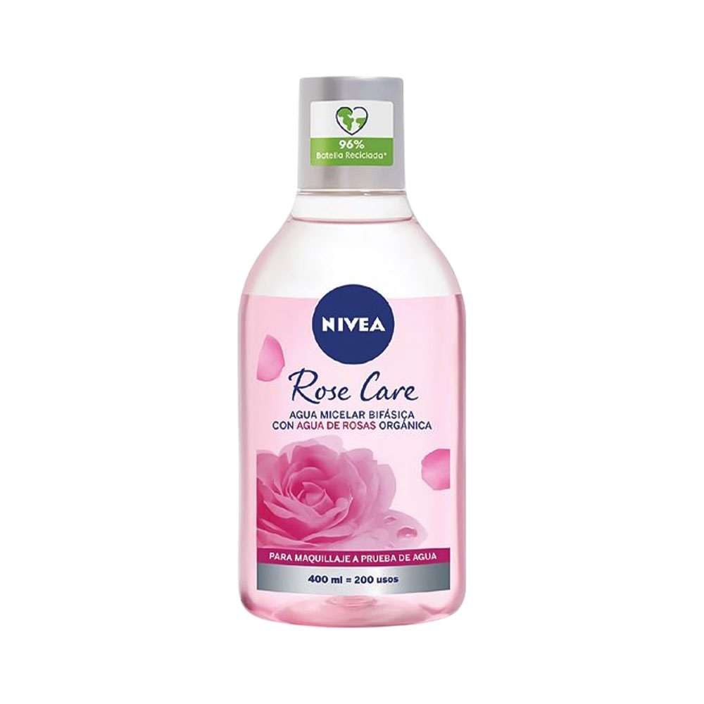 Água Micelar Nivea Bifásica Rose Care 400ML