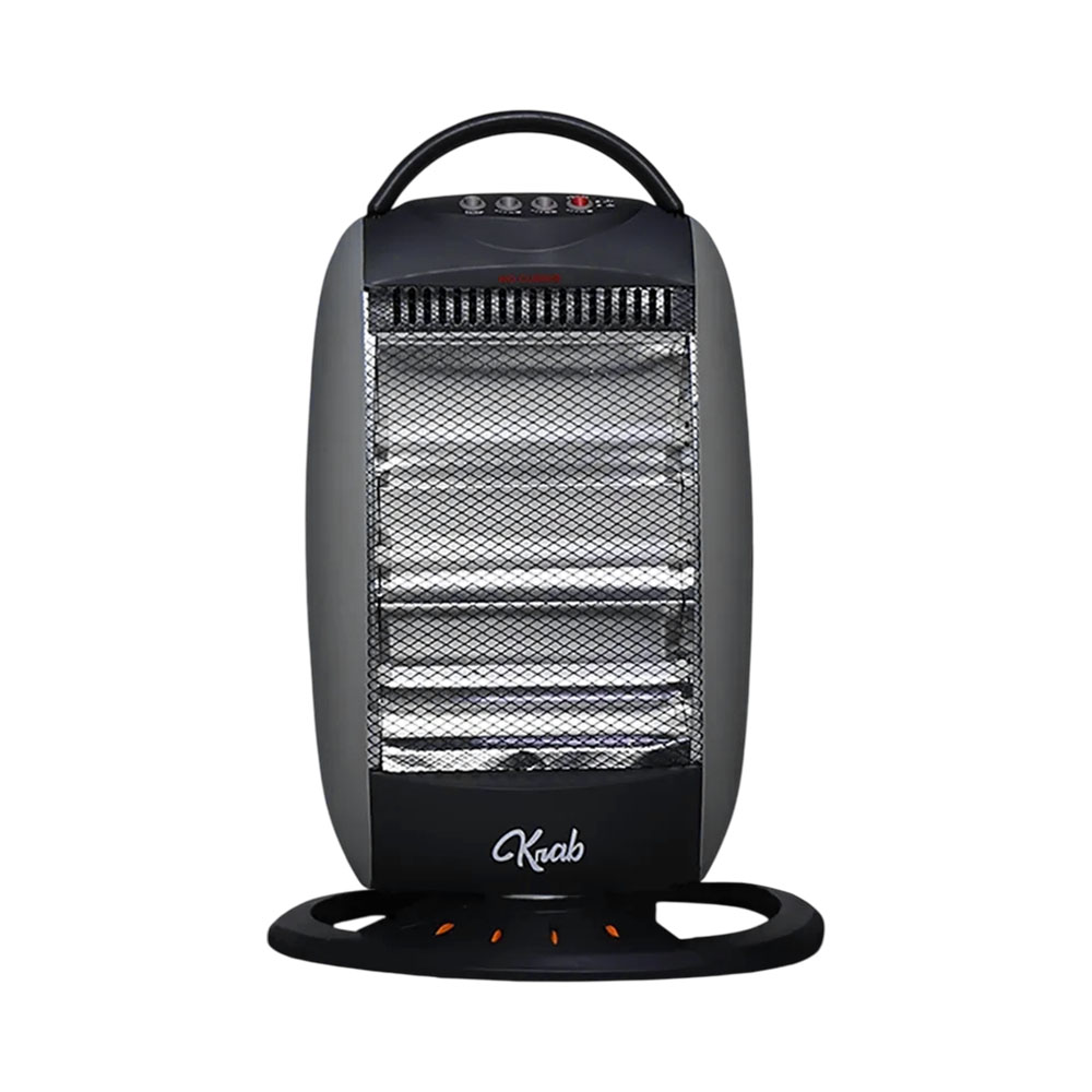 Aquecedor Elétrico Krab KBEO1200 Quartzo Oscilante 1200W 220V Cinza - Preto