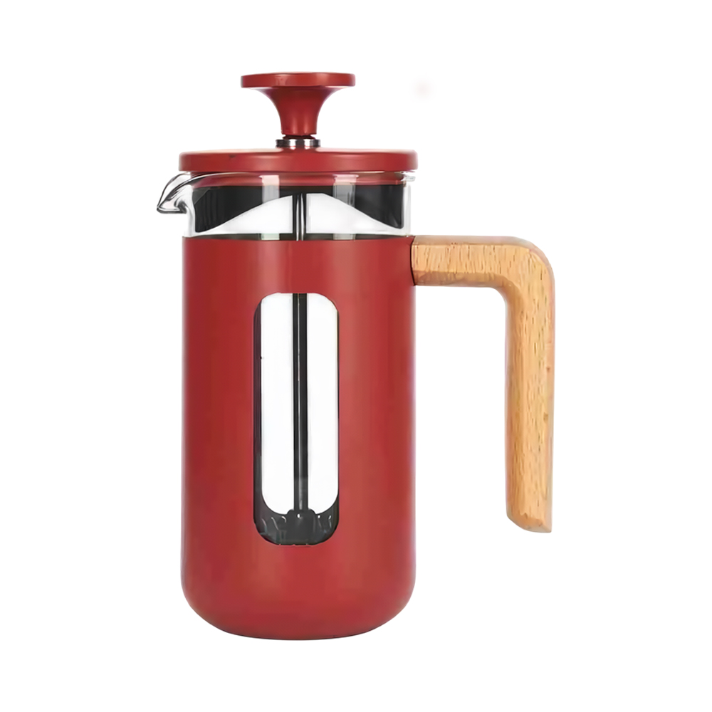 Cafeteira Francesa LA Cafetiere Pisa Wood LCPISA8CPREDW Vermelho 1L