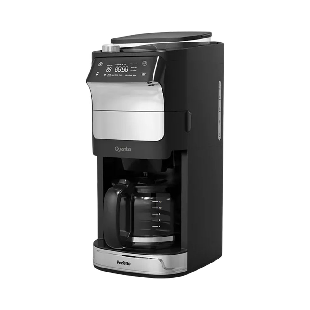 Cafeteira Automática Quanta Perfetto QTCAM150 com Moedor 1050W 220V Preto - Prata