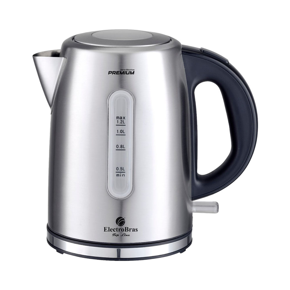 Chaleira Elétrica Electrobras Premium EBJE-03 1.2L 2200W 220V Prata - Preto