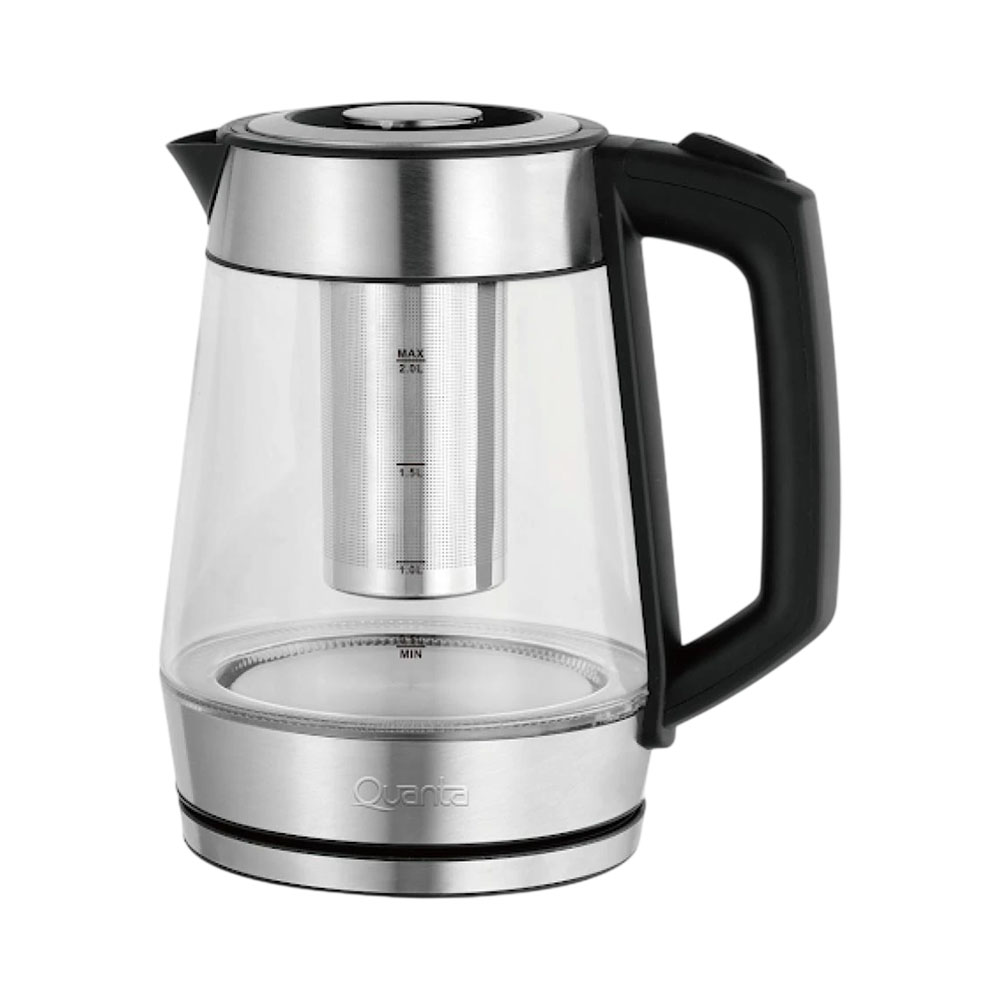 Chaleira Elétrica Quanta QTHVF960 1.7L 1850-2200W 220V Prata/preto