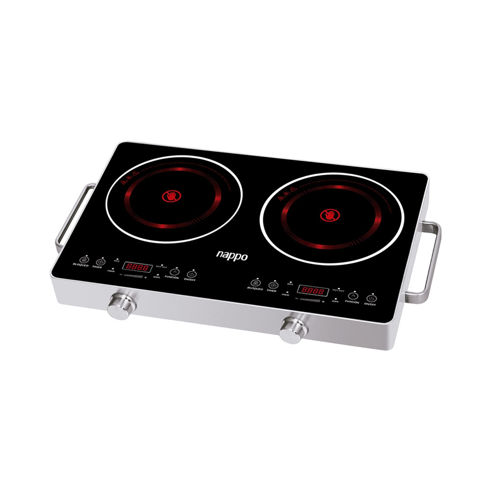 Fogão Elétrico Infravermelho Nappo NEE-206 2 Bocas 220V Preto