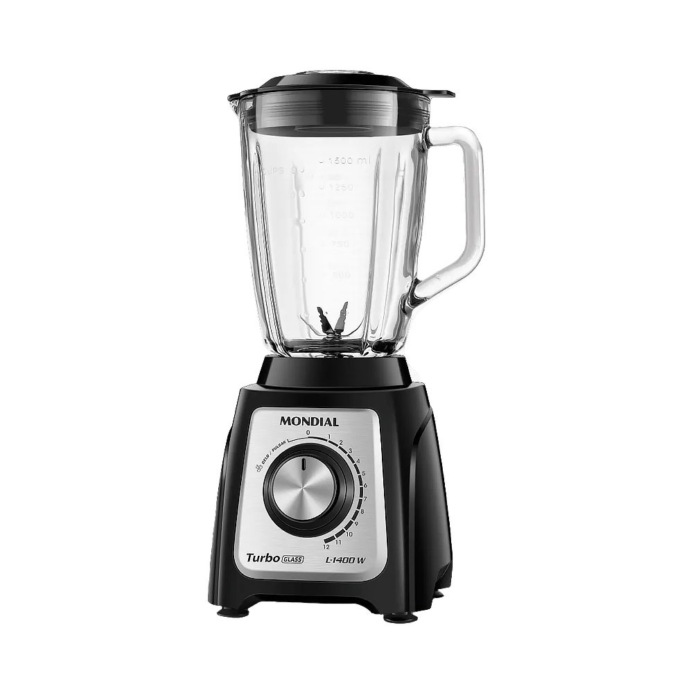 Liquidificador Mondial Turbo Glass L-1400-GI 2.2L 1400W 110V Preto