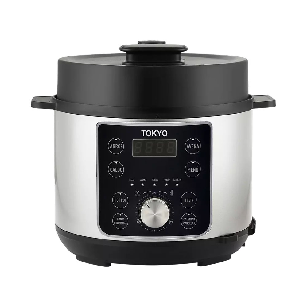 Panela Elétrica Tokyo EDTOM6L 6L 1000W 220V Prata - Preto