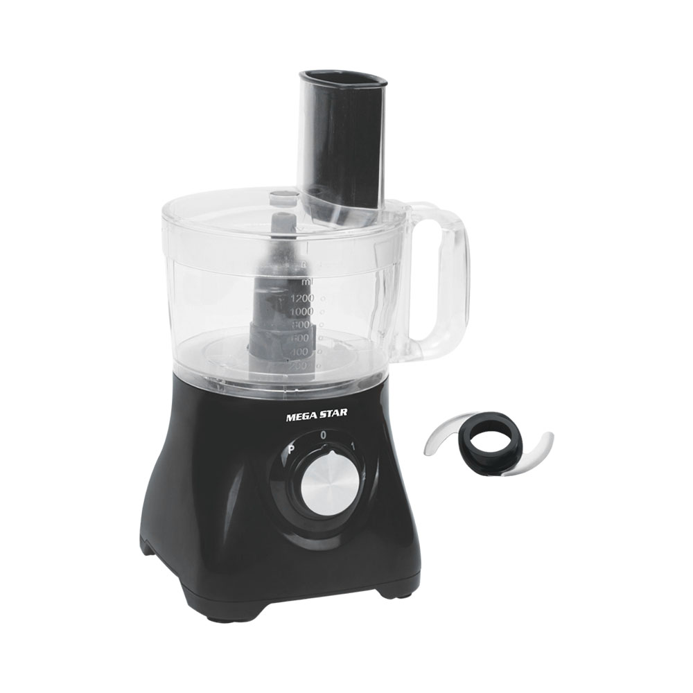 Multiprocessador de Alimentos Mega Star SG501 1.2L 500W 110V Preto