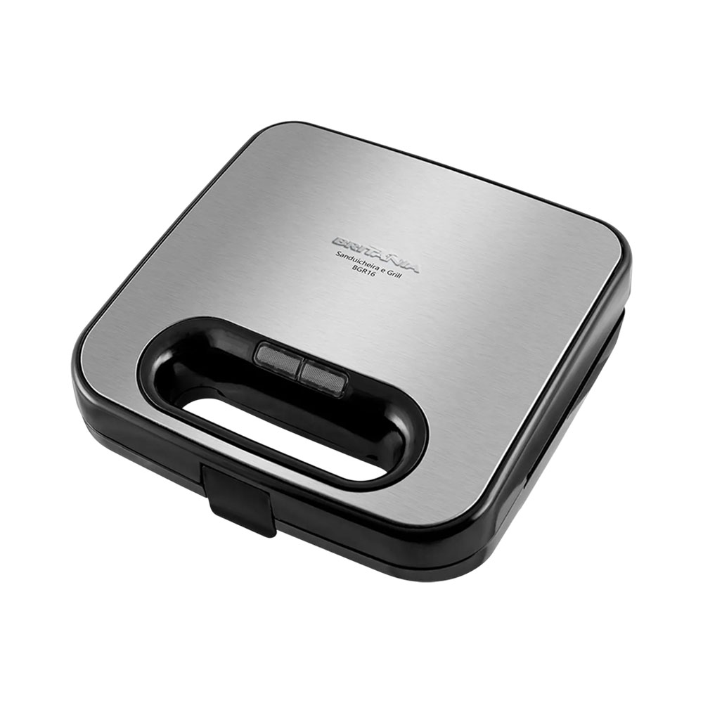 Sanduicheira Grill Britânia BGR16 750W 220V Prata - Preto