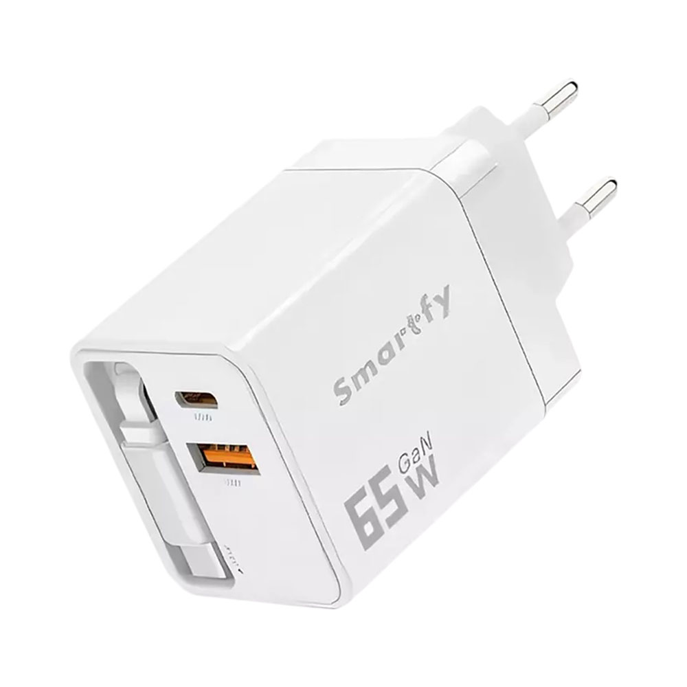Carregador Smartfy CAR01 65 W Usb-c Branco