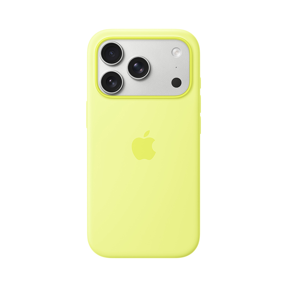 Capa Protetora Apple Silicone Case A3559 MGFF4FE/A para Iphone 17 PRO Neon Yellow