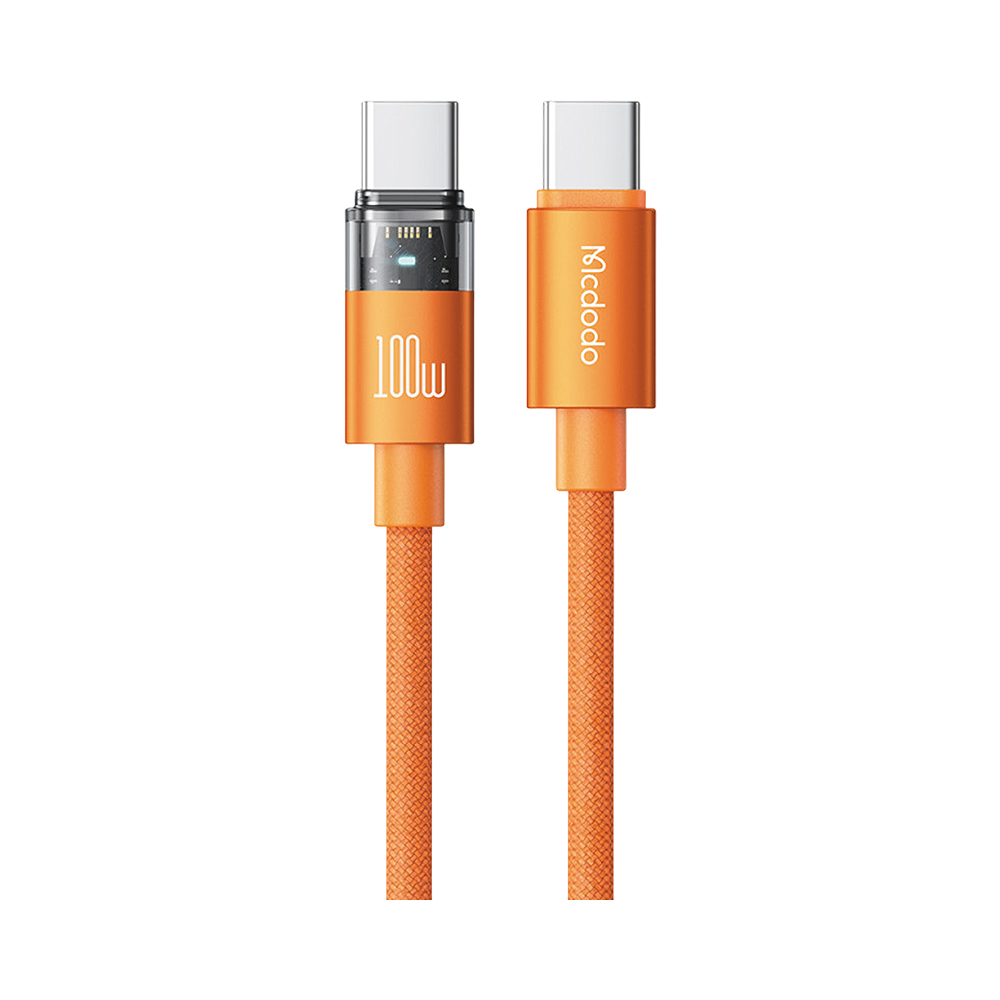 Cabo de Dados Mcdodo Cab Luma CA-5585 Usb-c para Usb-c 100 W 1,2 Metros Laranja
