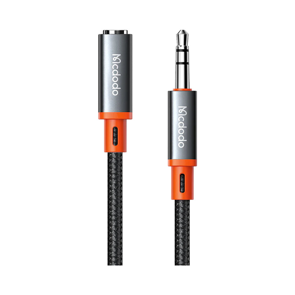 Adaptador Mcdodo CA-0800 Auxiliar de 3.5 MM para Porta Auxiliar de 3.5 MM Cinza - Laranja