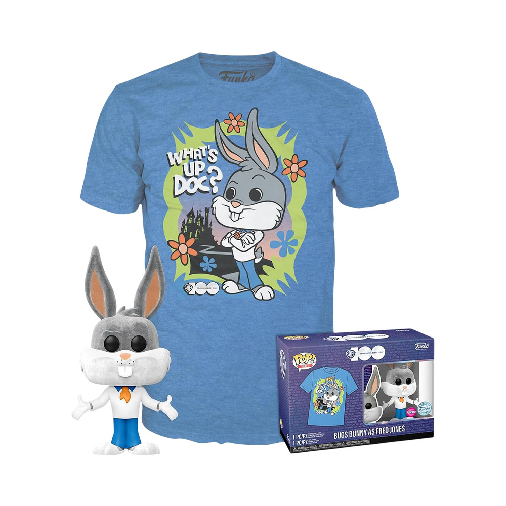 Boneco Funko Pop com Camiseta M Bugs Bunny AS Fred