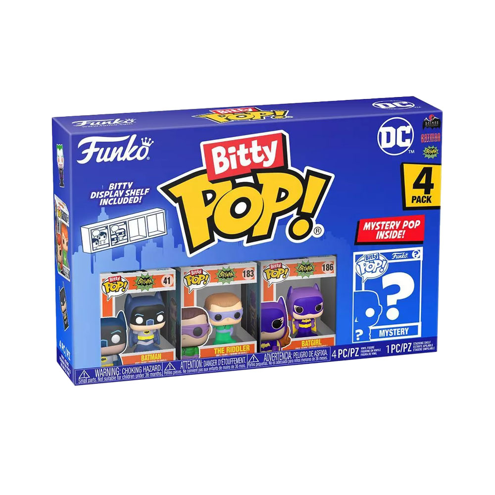 Boneco Funko Bitty Pop DC Batman Adam West 4 Peças
