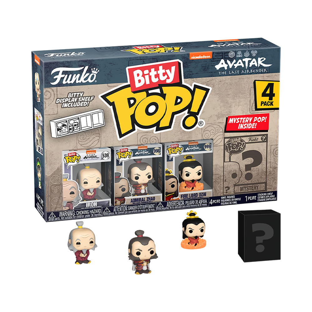 Boneco Funko Bitty Pop Avatar The Last Airbender 4 Peças