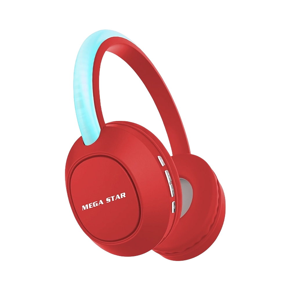 Fone de Ouvido Sem Fio Mega Star HPV05BT Vermelho