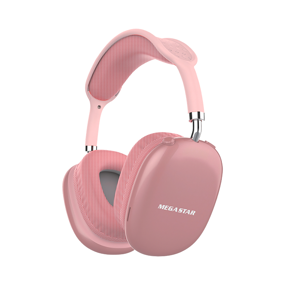 Fone de Ouvido Sem Fio Mega Star HPV04BT Rosa