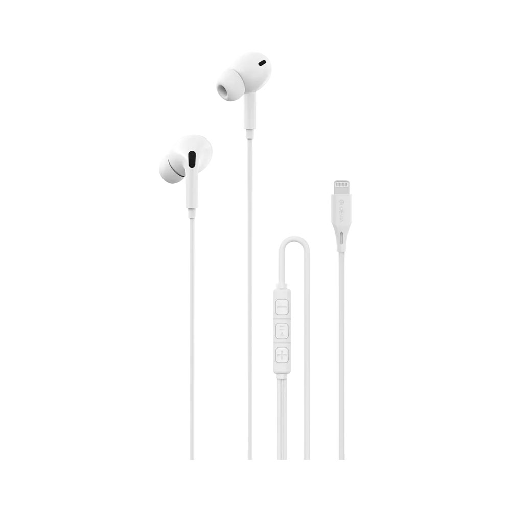 Fone de Ouvido Devia A2 Wired Lightning White