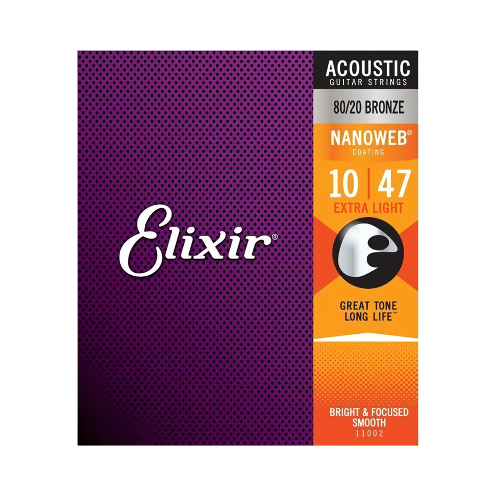 Cordas para Violão Acústico Elixir Nanoweb EX16002
