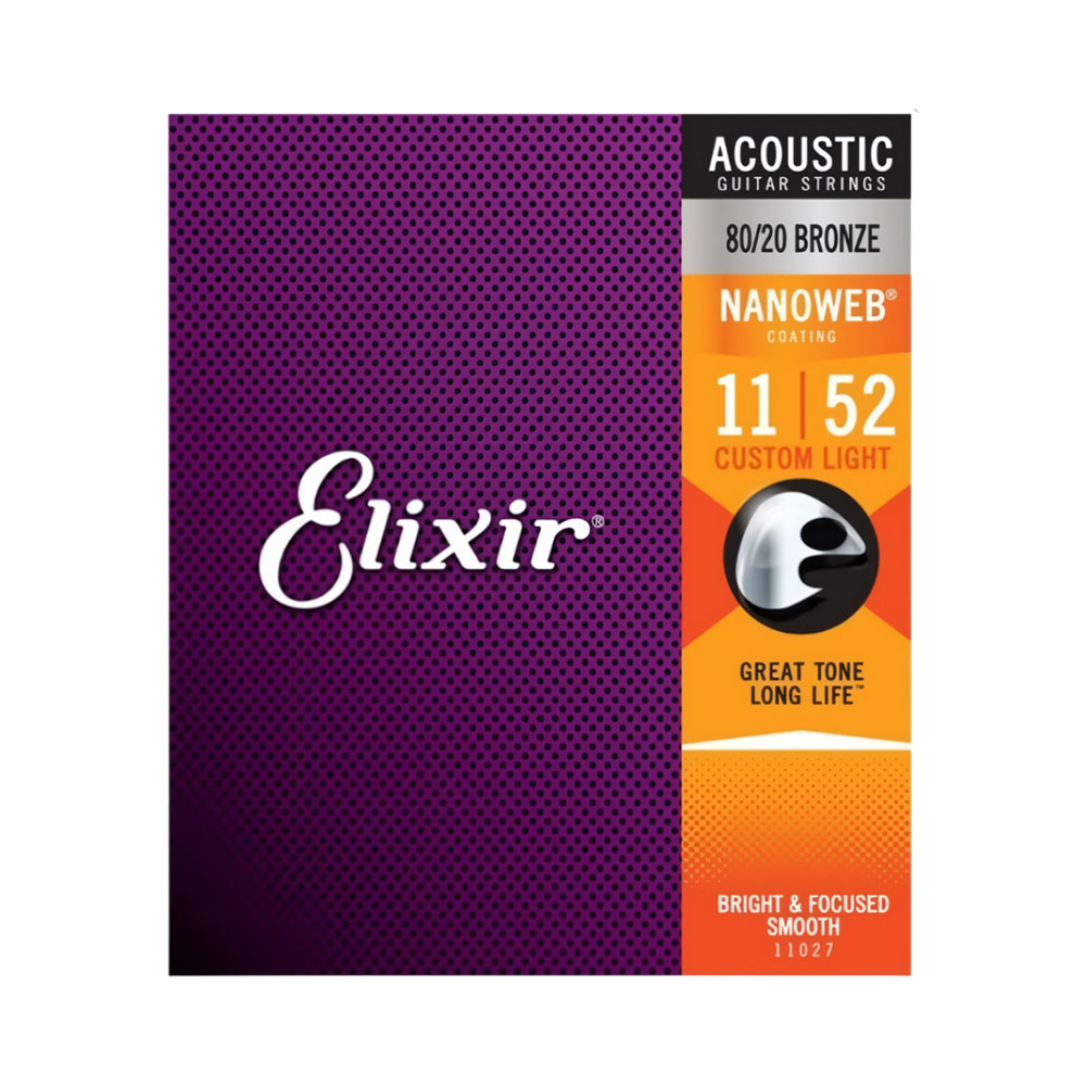 Cordas para Violão Acústico Elixir Nanoweb EX11027
