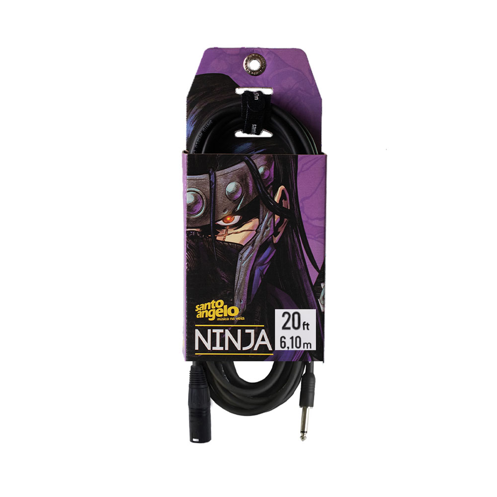 Cabo de Microfone Santo Angelo 20FT Xrl para P10 6,10 M Preto