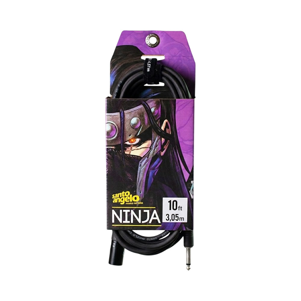 Cabo de Áudio Santo Angelo Ninja MN XLR-P10 10FT/3.05M Preto