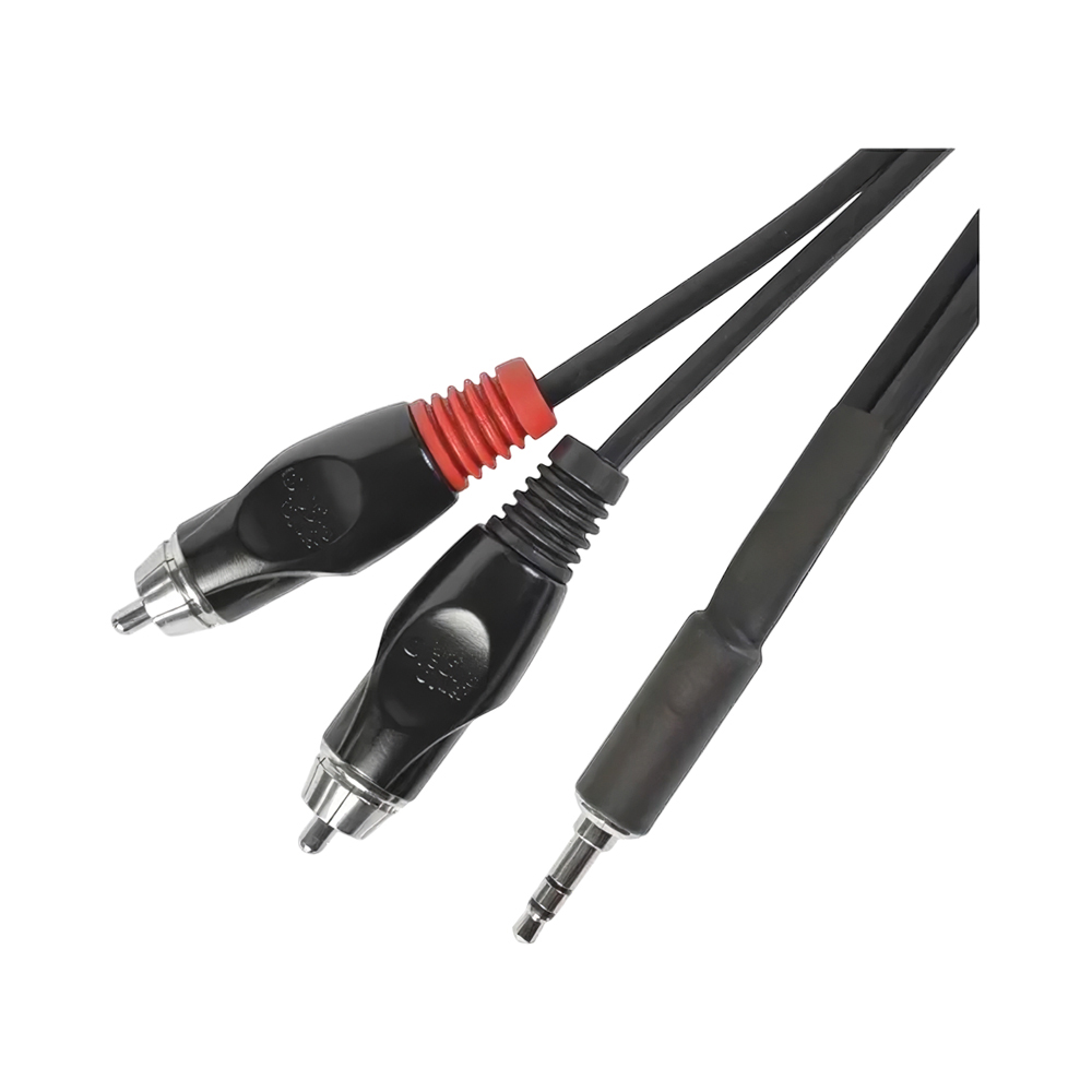 Cabo de Áudio Santo Angelo AC7 06 FT P2 para 2 Rca 1,83 Metros Preto