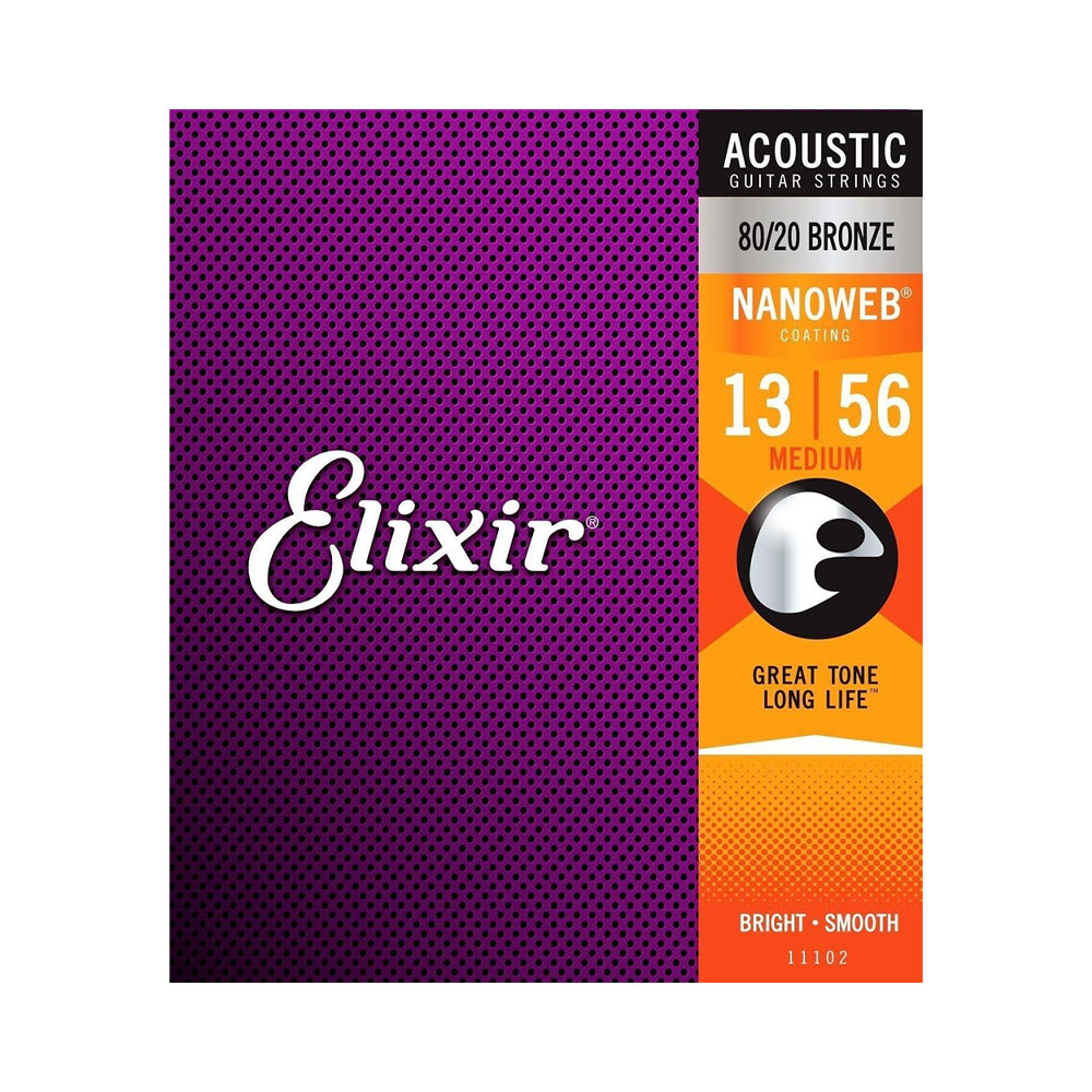 Cordas para Violão Acústico Elixir Nanoweb EX-11102