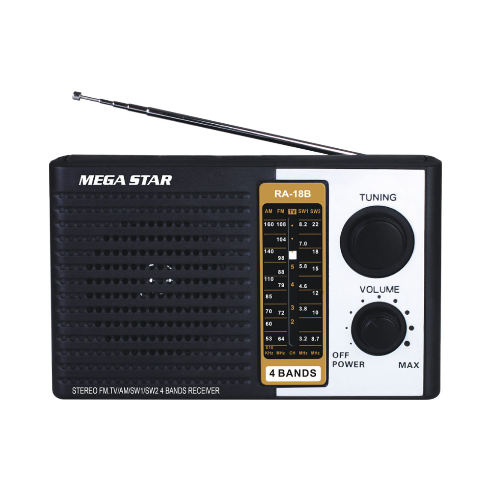 Rádio Mega Star RA18C Preto