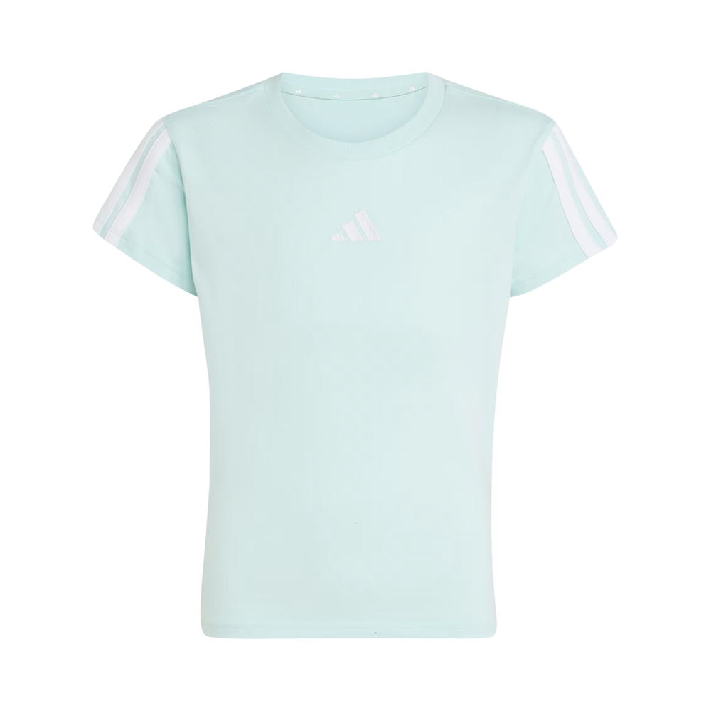 Camiseta Juvenil Adidas JY4974 Essentials 3 Stripes Feminino