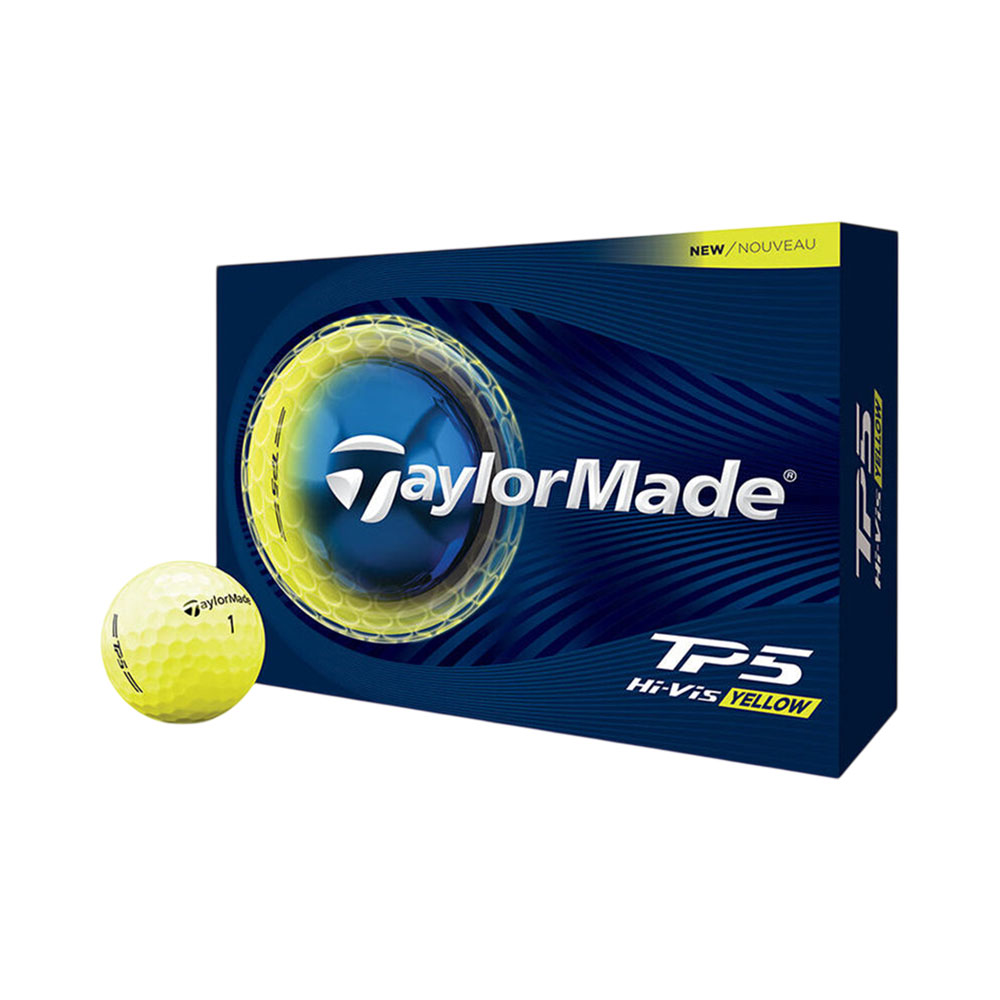 Bolas de Golfe Taylormade M1039801 TP5 Yellow Glb 12 Unidades