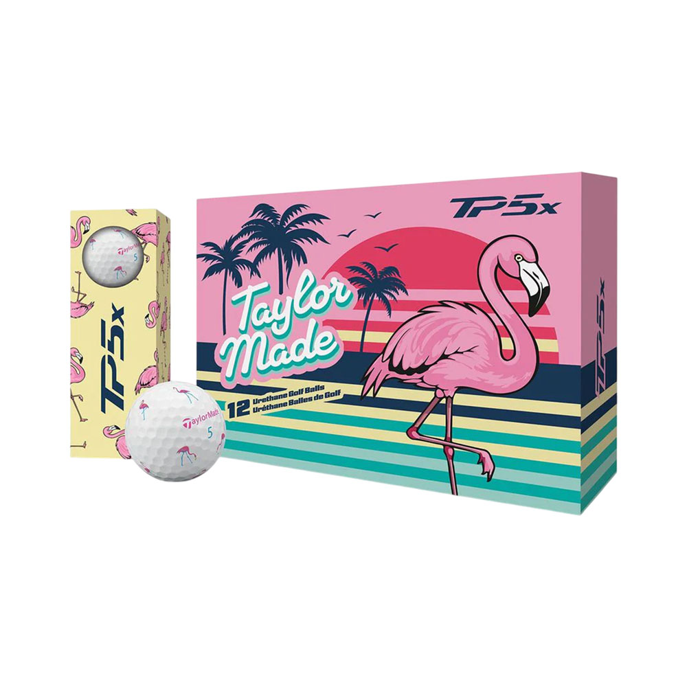 Bolas de Golfe Taylormade M1053501 TP5X Flamingo 12 Unidades