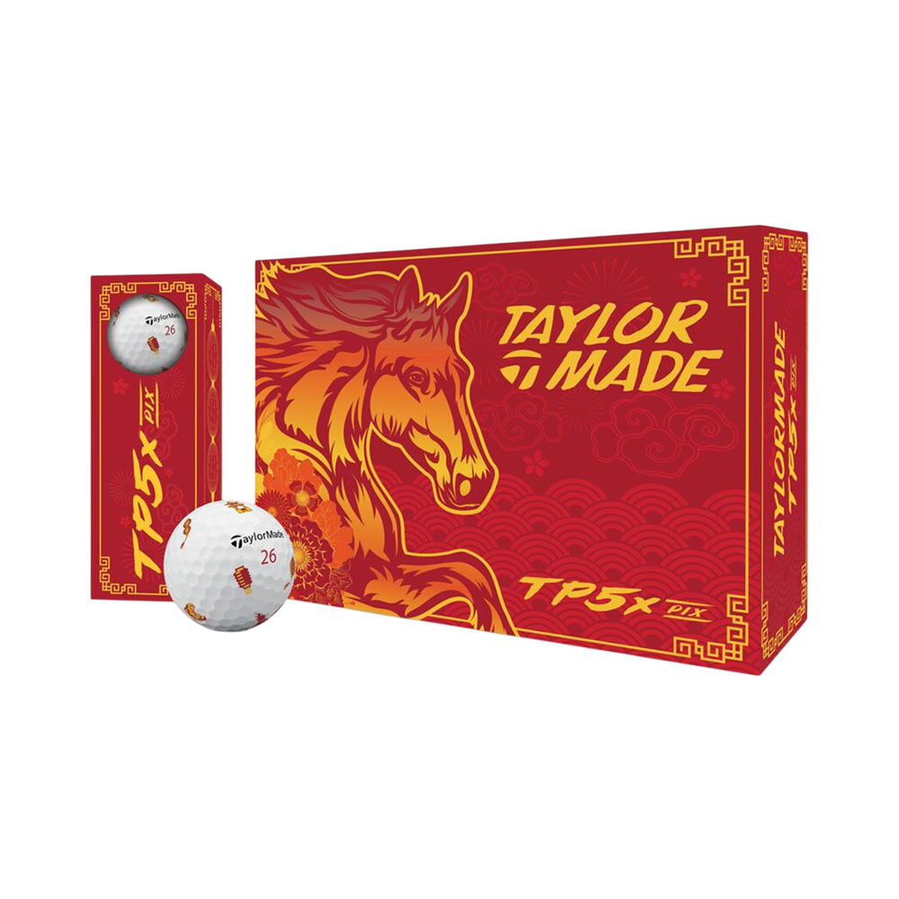 Bolas de Golfe Taylormade M1053301 TP5X Pix Lunar New Year 12 Unidades