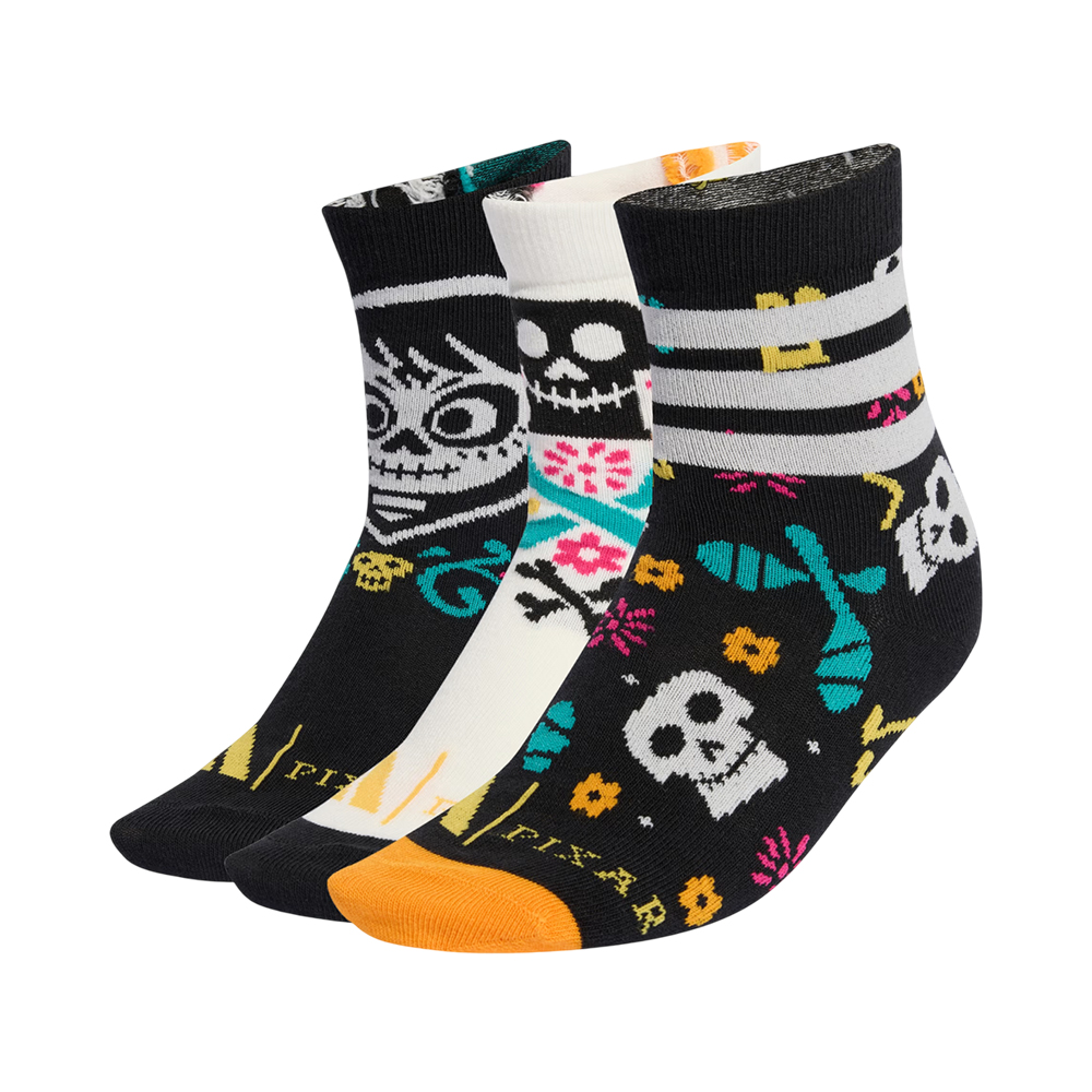 Meias Juveniles Adidas JM4472 Pixar Coco Feminino 3 Pares