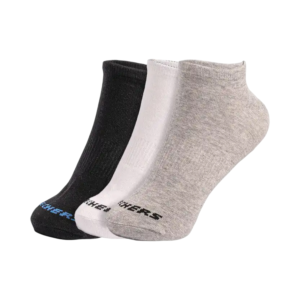 Meias Skechers S114041-109 Non Terry no Show Unissex 3 Pares