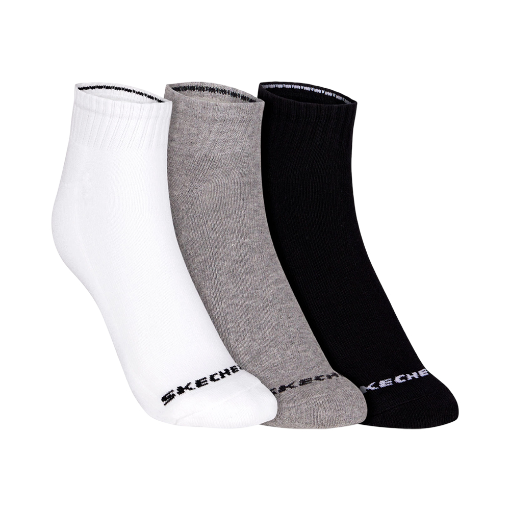 Meias Skechers S111035-107 Terry Qtr Crew Feminino 3 Pares