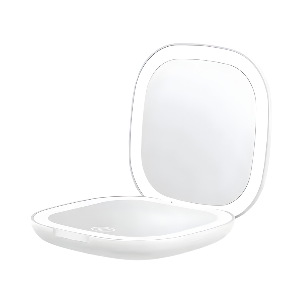 Espelho Compacto com Luz LED Wilit Travel Mirror N-M26-B Branco