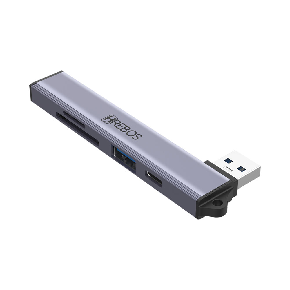 Hub USB Hrebos AD-240 Neohub 6 em 1 Grey