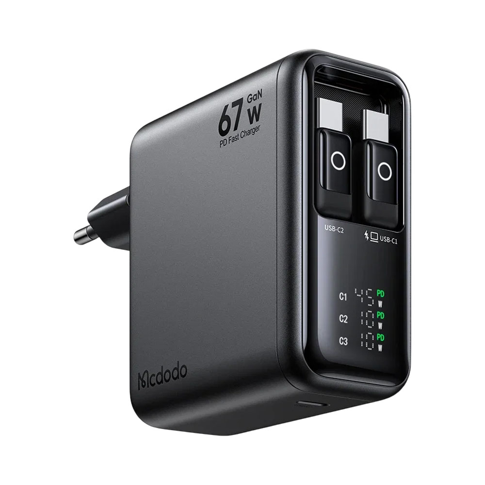 Carregador Mcdodo CH-8640 Cabos Usb-c Retráteis de 67 W