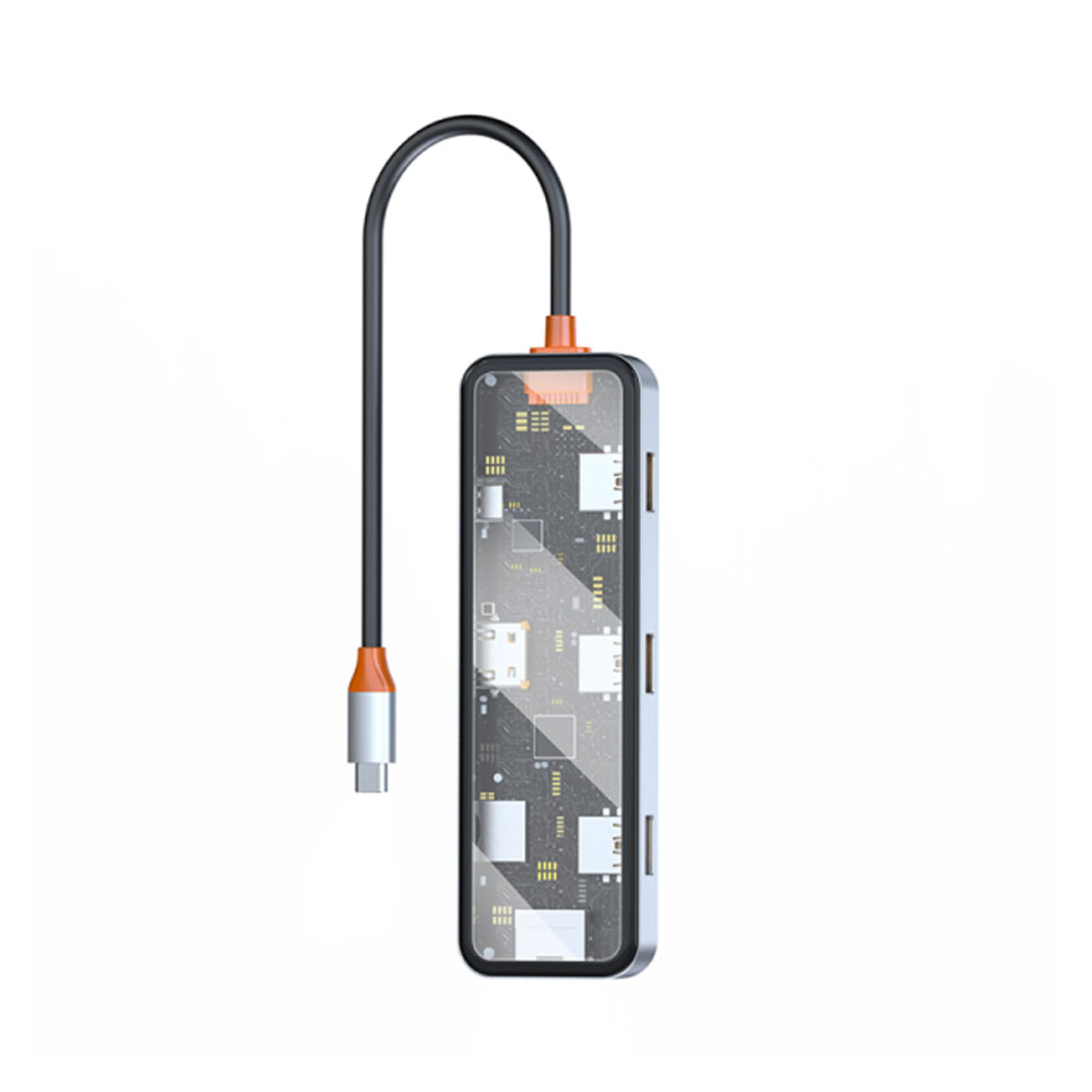 Hub Wiwu CB008 Cyber 8 IN 1 Usb-c Gray