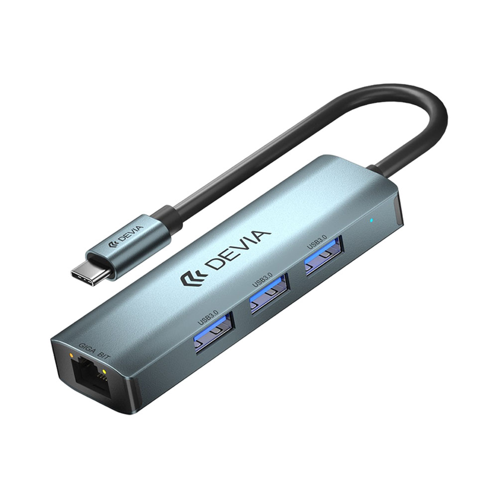 Hub Devia EC621 4 em 1 Usb-c Deep Gray