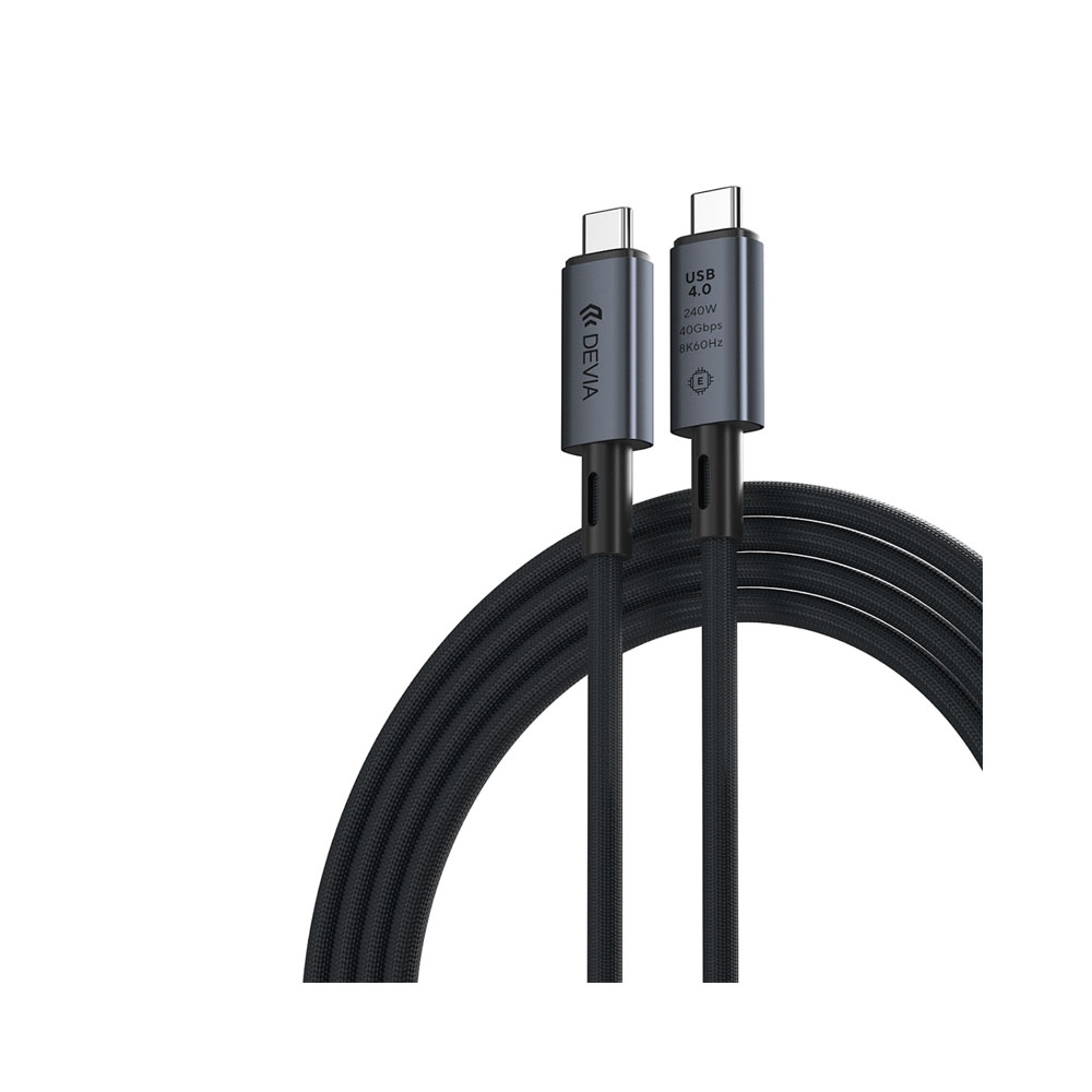 Cabo USB Devia EC641 Usb-c a Usb-c 240W 1M Preto
