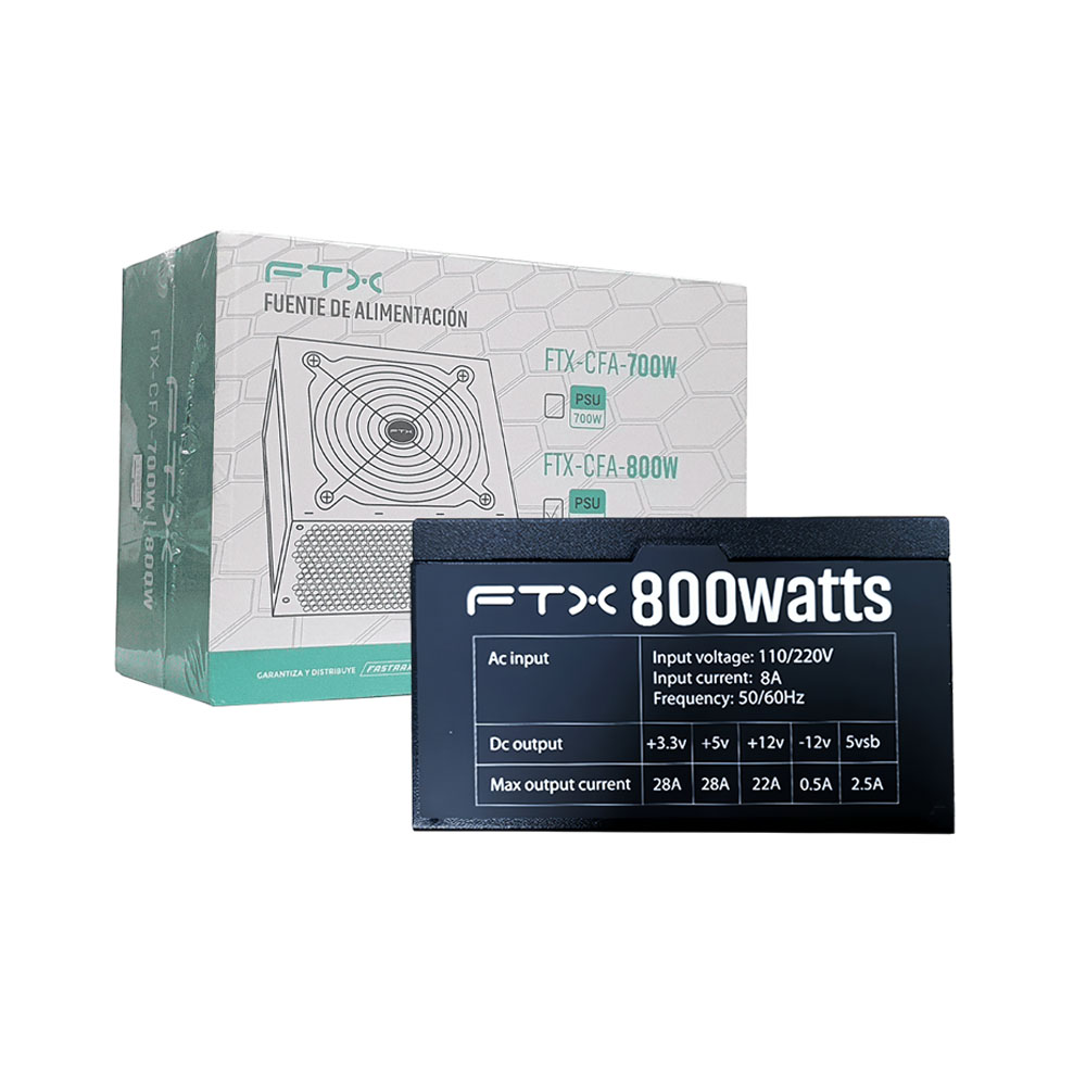 Fonte de Alimentação Ftx 800W FTX-CFA-800W Preto