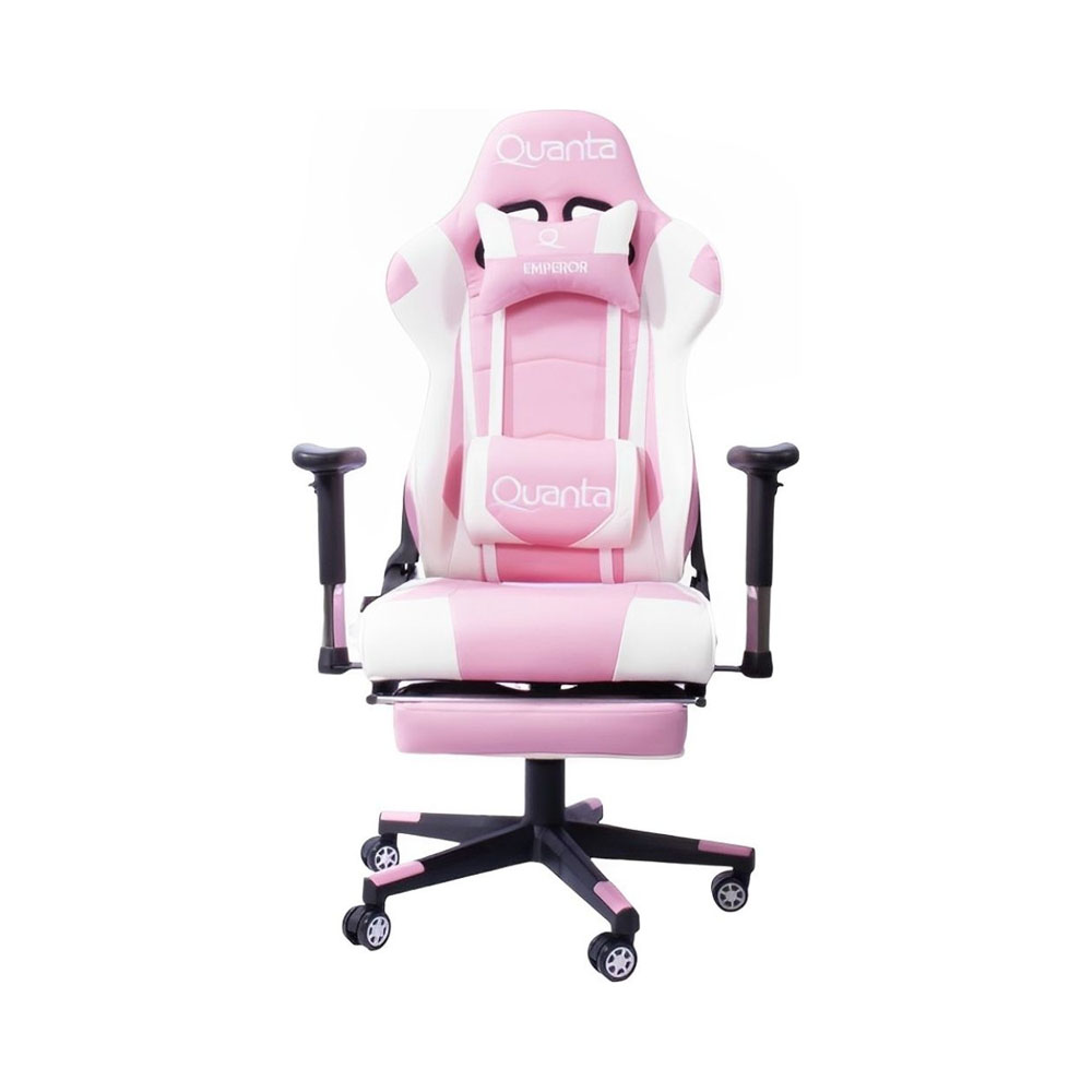 Cadeira Gamer Quanta Emperor QTGC20 Branca - Rosa