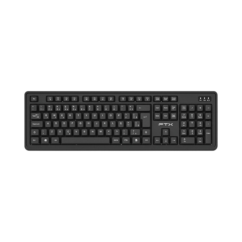 Teclado Wireless Ftx KW46 Português Black