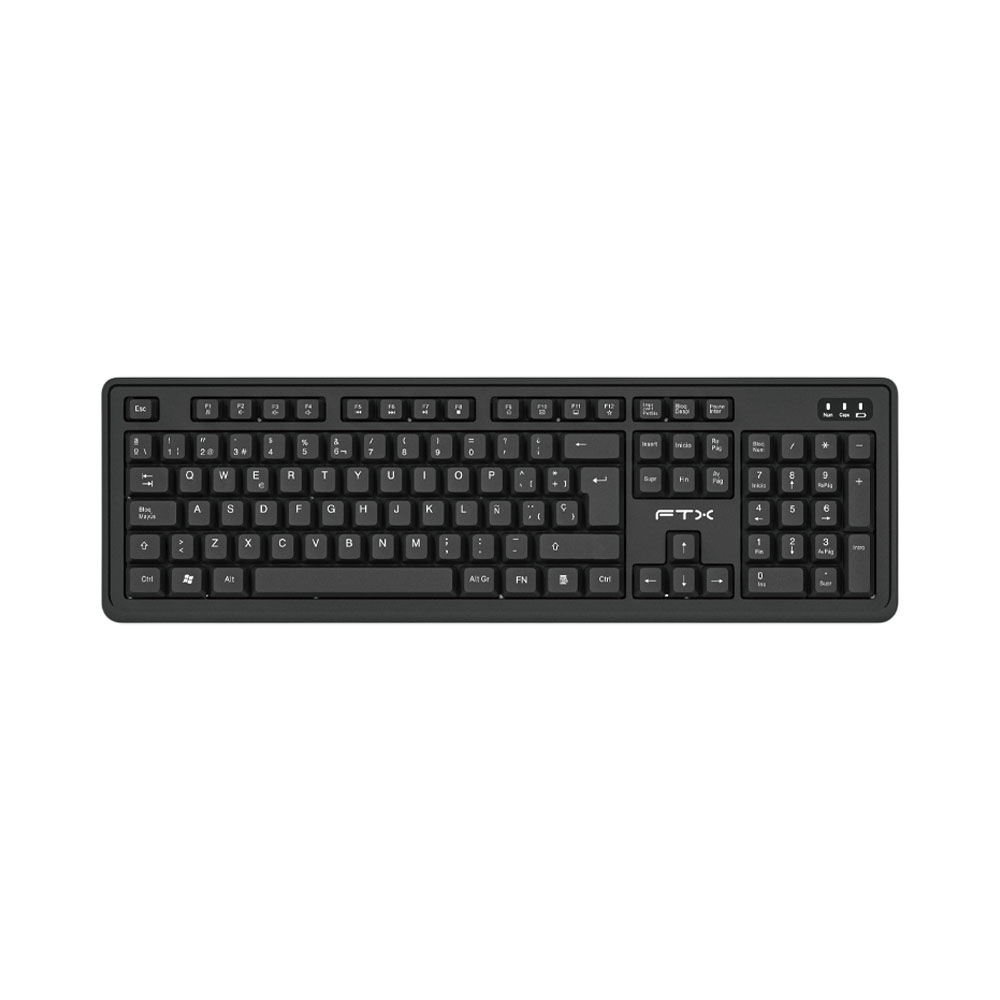 Teclado Wireless Ftx KW46 Espanhol Black