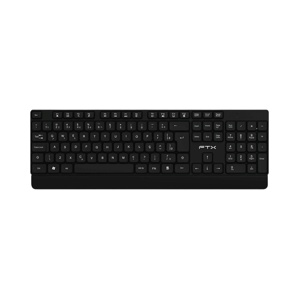 Teclado Wireless Ftx KW93 Português Black