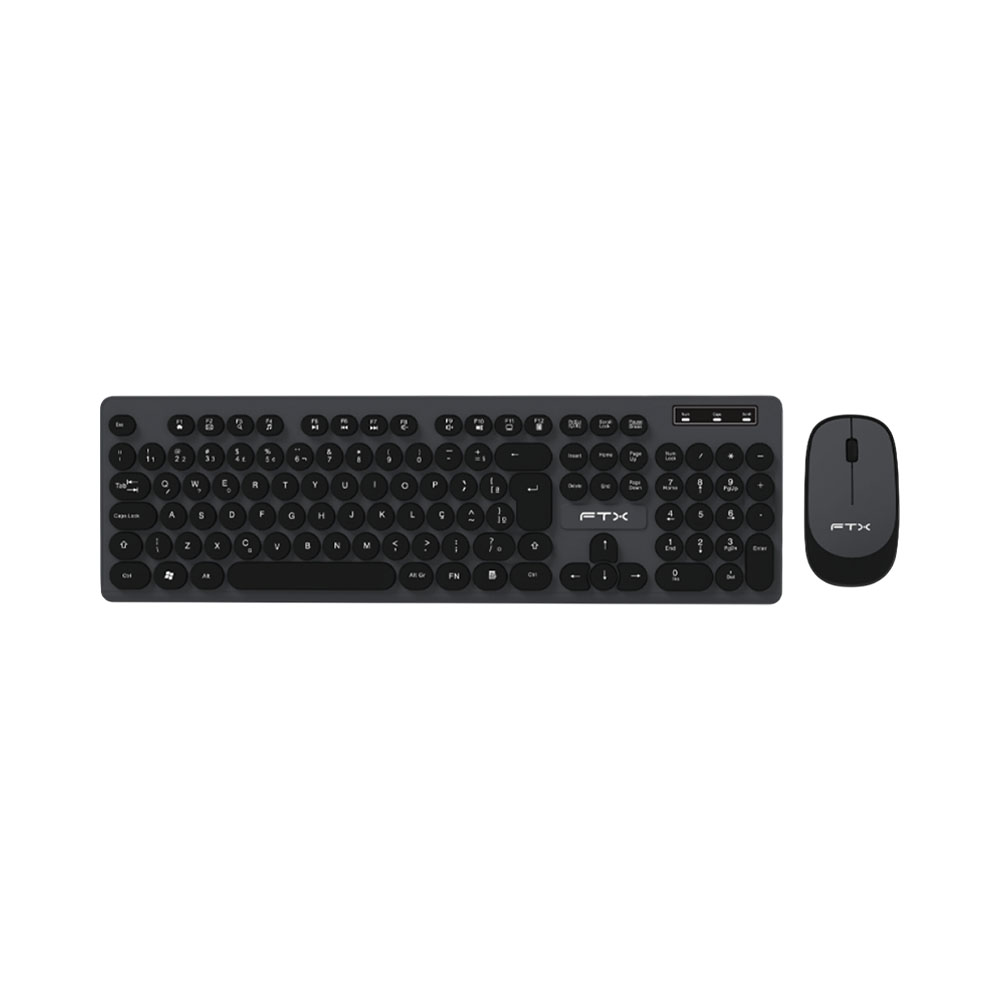 Teclado e Mouse Ftx FTXKM400 Sem Fio Português Black