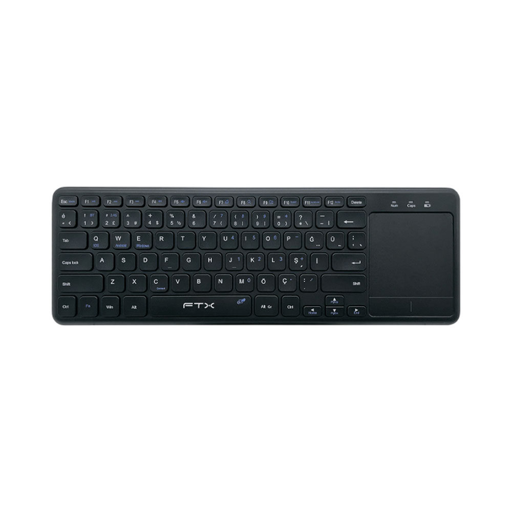 Teclado Sem Fio Ftx FTXB023 Touch Pad Preto