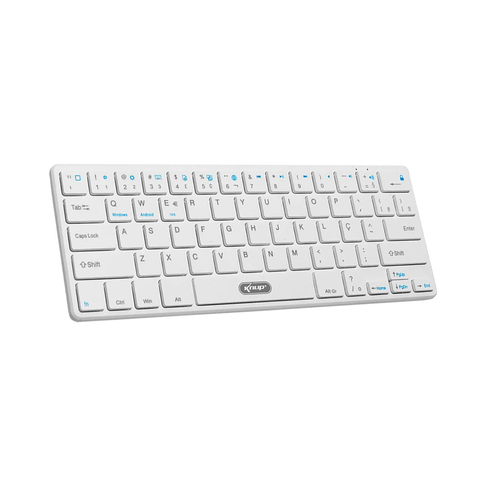 Teclado Mini Knup KP-TE109 Bluetooth White